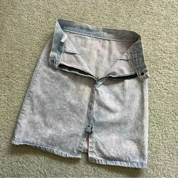 Bongo Vintage 90’s Gene Motesano Jean Skirt Pink Wash Women’s Size 7 Style 17302 - Picture 7 of 12